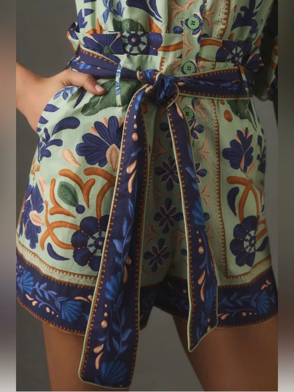 Farm Rio Ocean Tapestry Romper - Picture 7 of 9